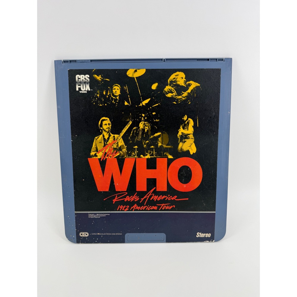 VTG The Who Rocks America 1982 American Tour CED Video Disc Blue Stereo 6234-90